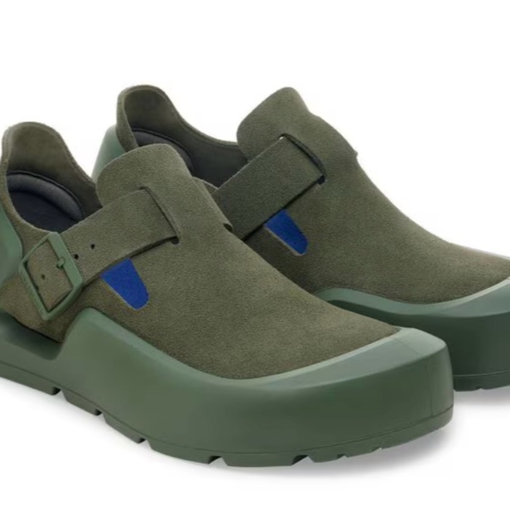 Revjavik Birkenstock Army-Green Unisex Suede Shoes